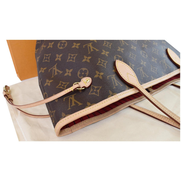 LOUIS VUITTON Neverfull MM Monogram Canvas Tote Shoulder Bag Brown