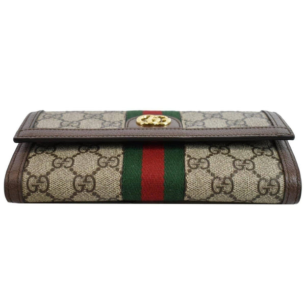 GUCCI Ophidia GG Continental Supreme Canvas Wallet Beige 523153
