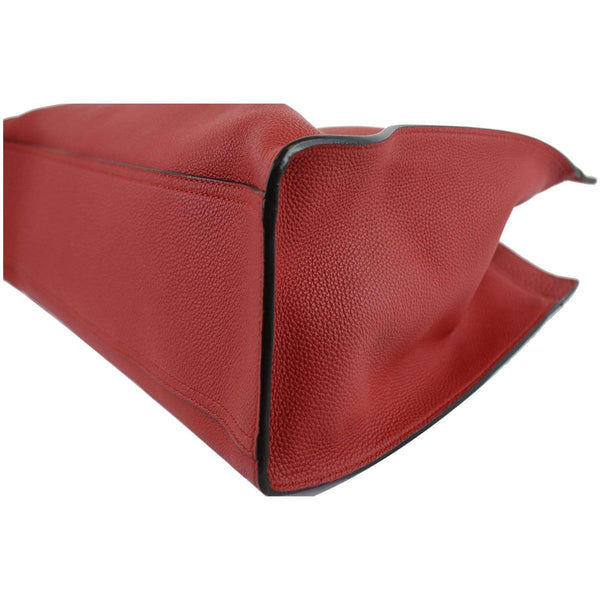Gucci Jackie Large Top Handle Leather Bag red corner side 