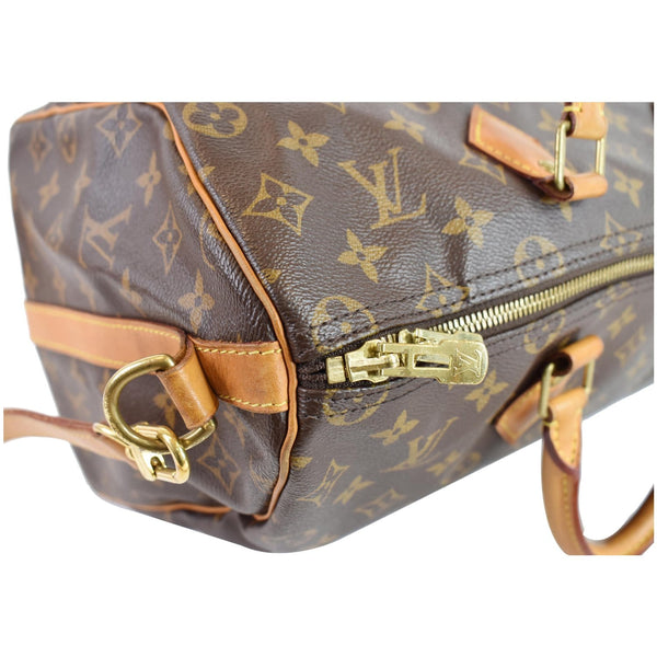 side view lv Speedy 35 Bandouliere Monogram Canvas Bag