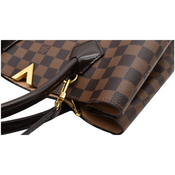 Louis Vuitton Kensington Damier Ebene Shoulder Bag - gold clip