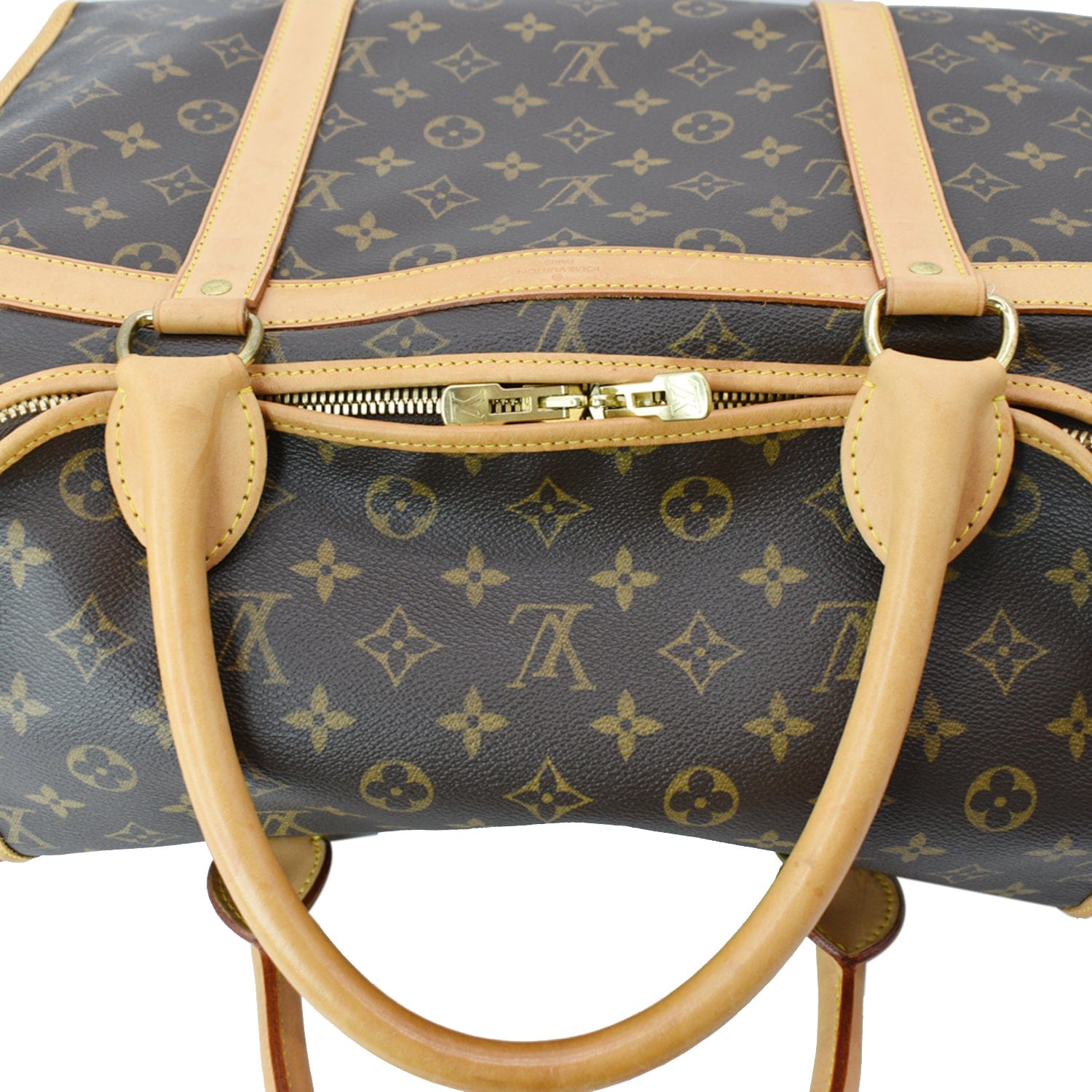 Authentic Louis Vuitton Dog Bag Monogram Carrier Canvas Brown