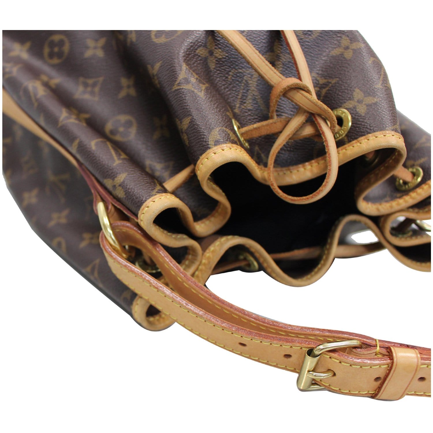 Vintage Louis Vuitton Noe Brown Monogram Bucket Bag Designer Leather Large  1980s