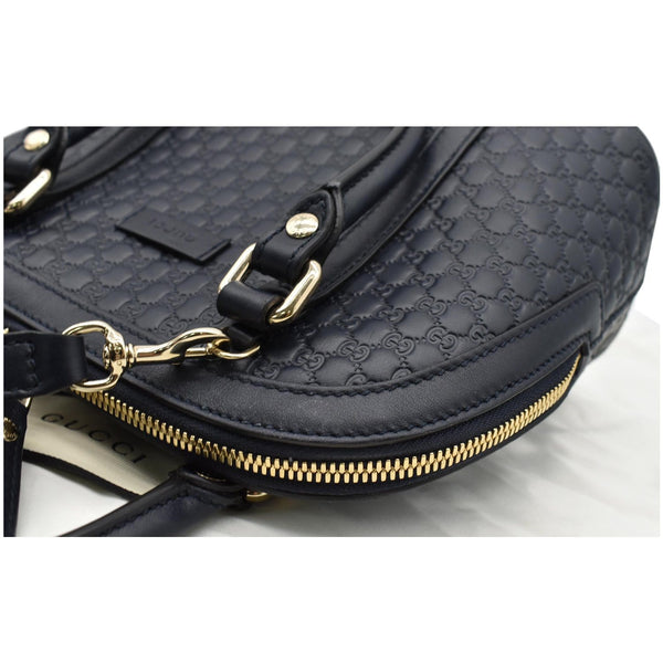 GUCCI Mini Dome Micro Guccissima Leather Crossbody Bag Blue 449654