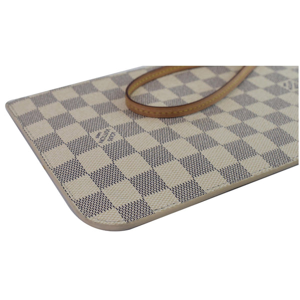 Louis Vuitton Pochette Damier Azur Neverfull MM Pouch blue