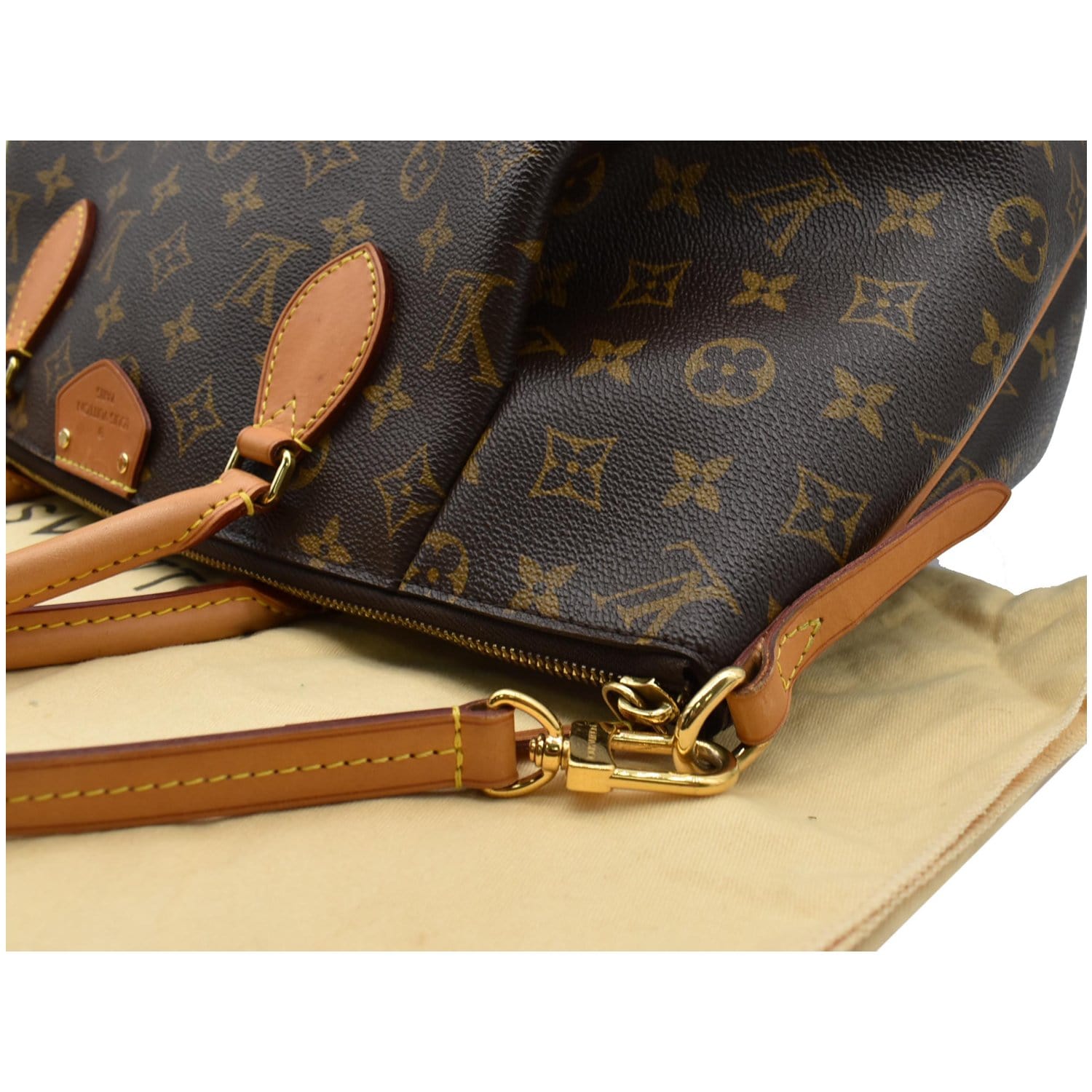 Turenne cloth handbag Louis Vuitton Brown in Cloth - 38233792