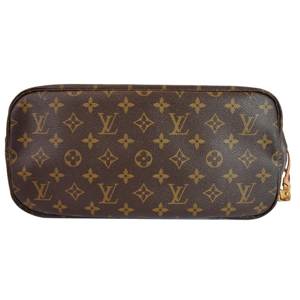 Louis Vuitton Neverfull MM Monogram Canvas Shoulder Bag - lower base side