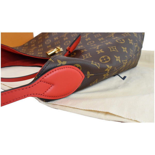 Louis Vuitton Flower Monogram Canvas Shoulder Hobo Bag - upper corner