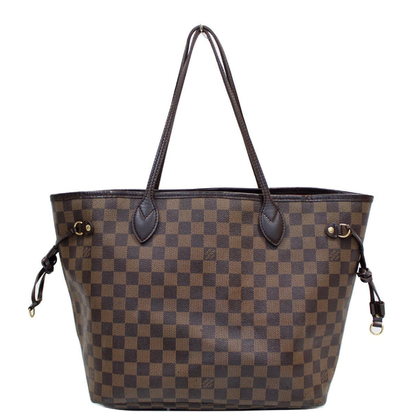 Louis Vuitton Neverfull MM Damier Ebene Shoulder Bag - front