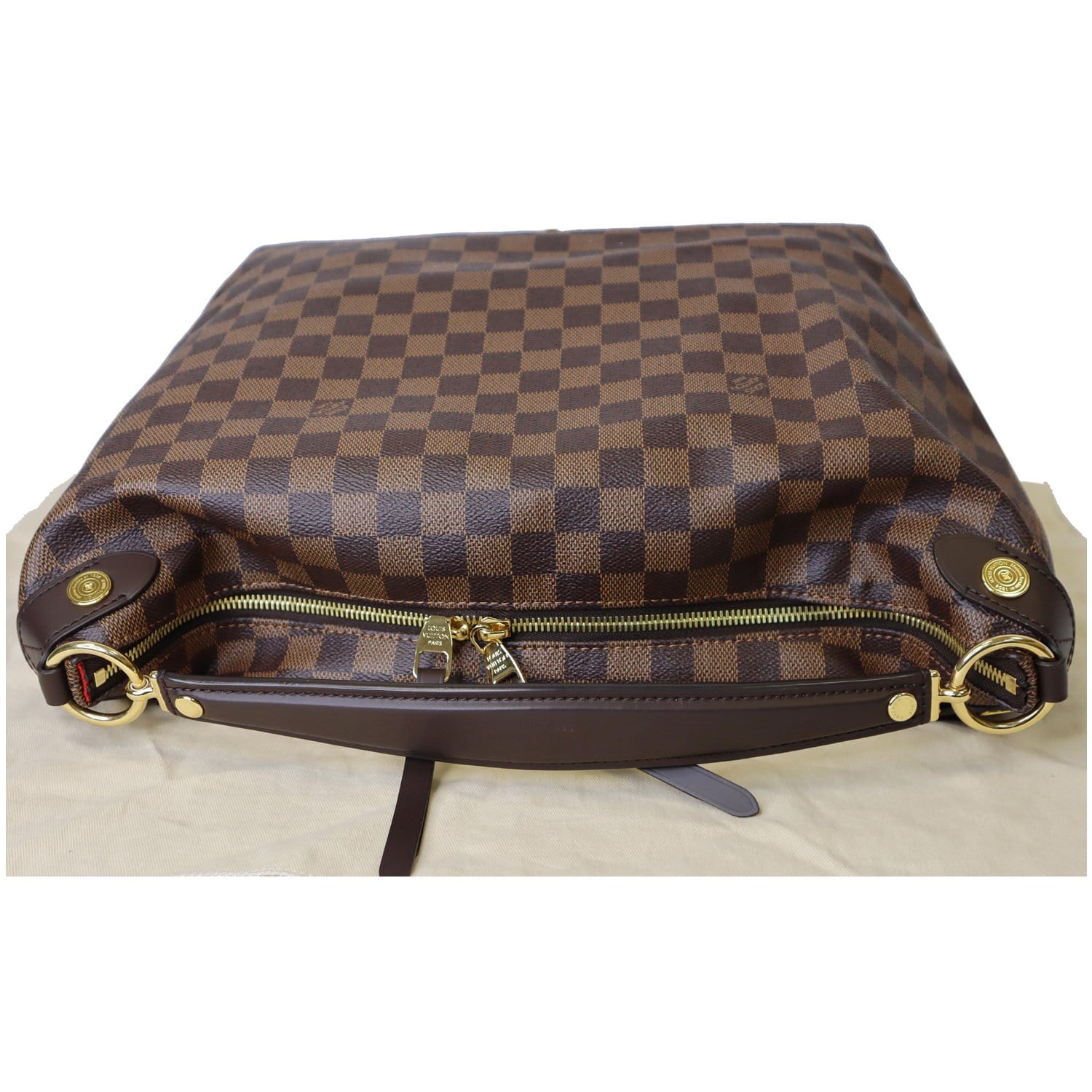 Louis Vuitton - Authenticated Duomo Handbag - Cloth Brown For Woman, Very Good condition