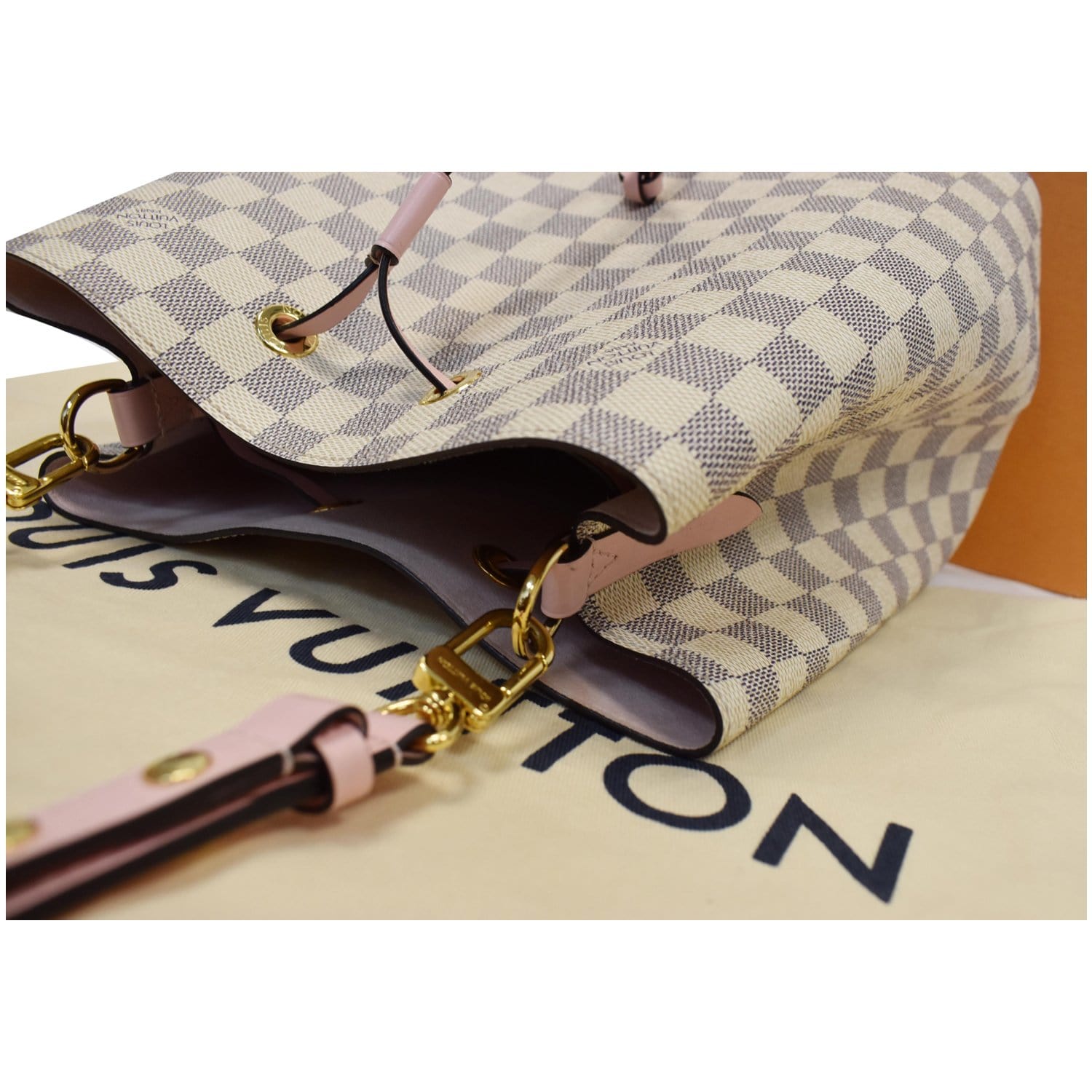 Louis Vuitton Damier Azur Neonoe Shoulder Bag Eau De Rose N40152 Ladies  *Pts313
