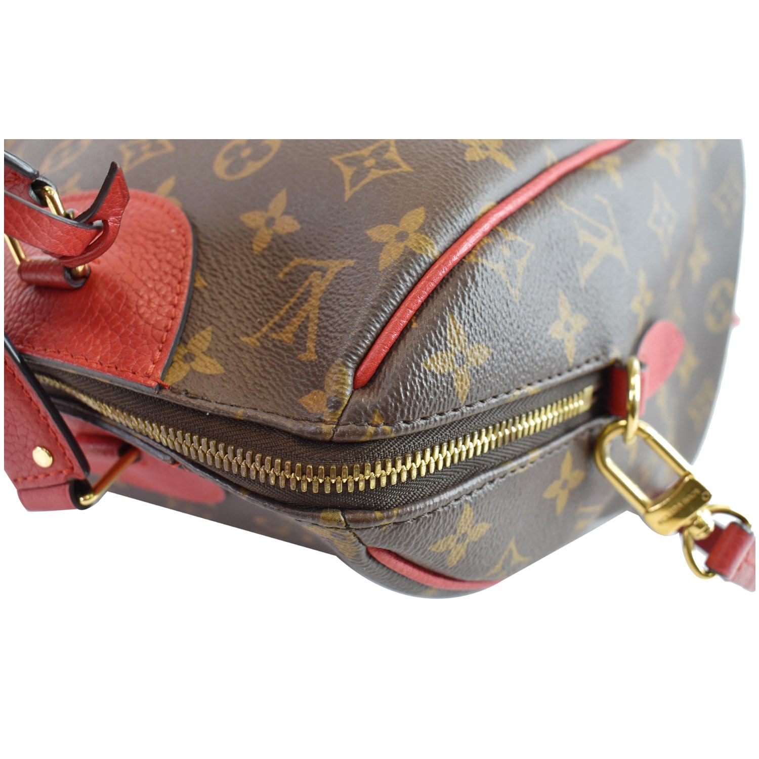 Louis Vuitton, Bags, Louis Vuitton 3 Auth Monogram Red Brown Retiro Speedy  Shoulder Bag Strap