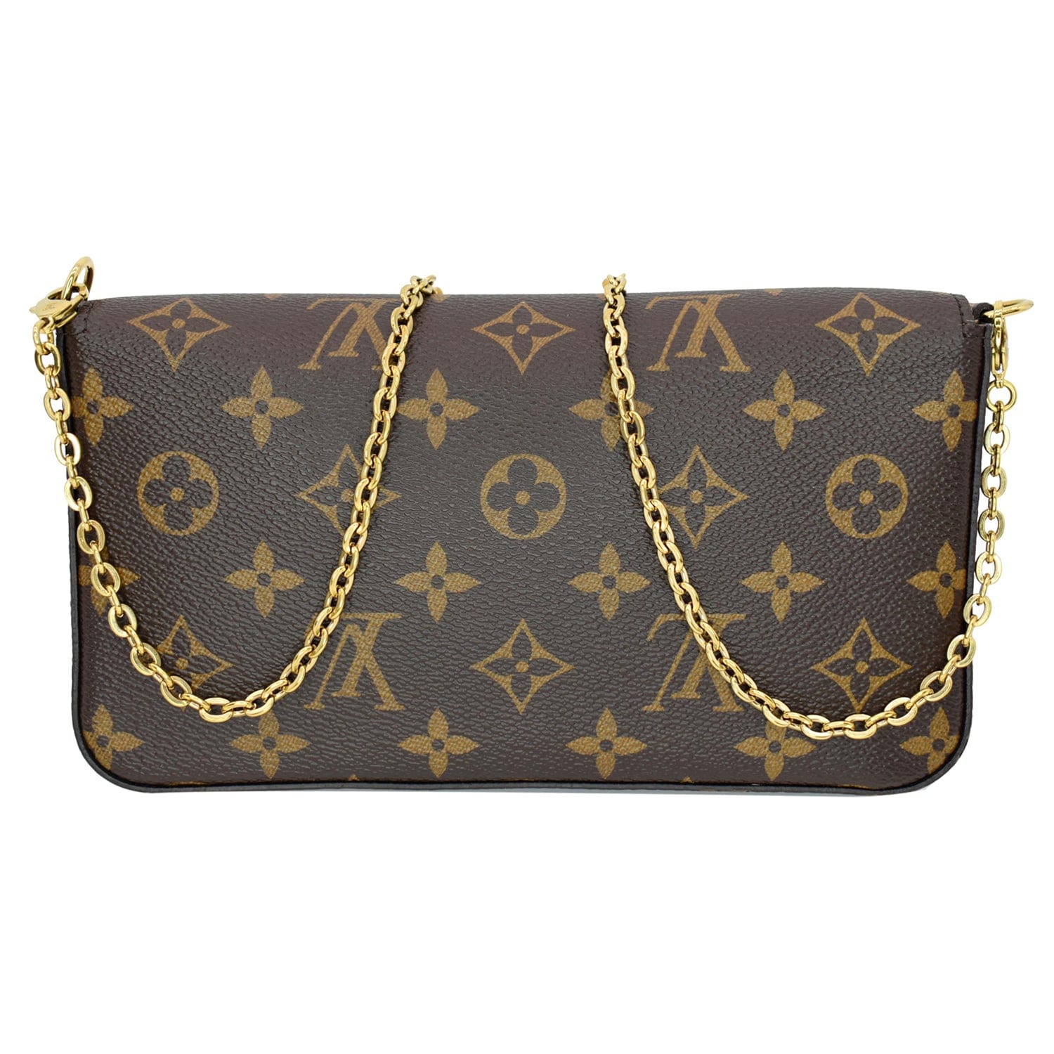 Louis+Vuitton+Felicie+Crossbody+Small+Brown+Canvas%2FLeather for sale  online