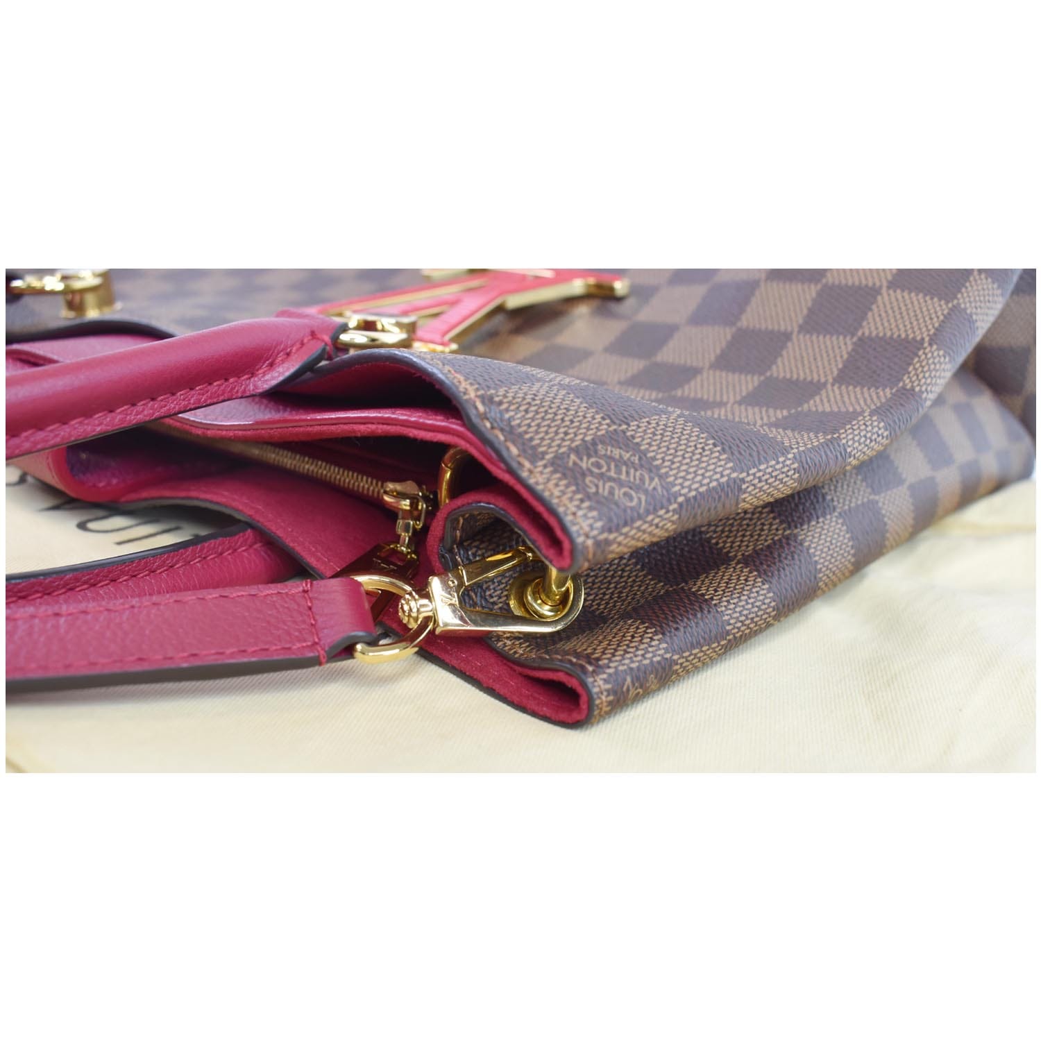 Louis Vuitton Riverside Handbag in Lie de Vin Red LV Charm N40052