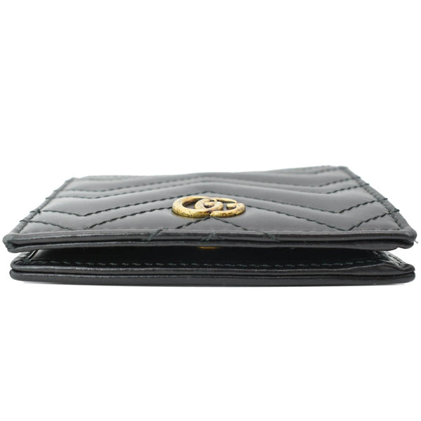 GUCCI Marmont GG Leather Card Case Wallet Black | DDH