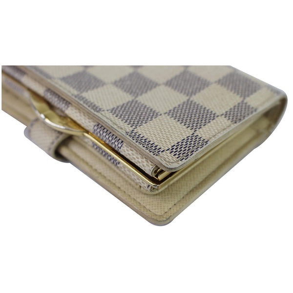 LOUIS VUITTON French Kisslock Damier Auzr Wallet Brown