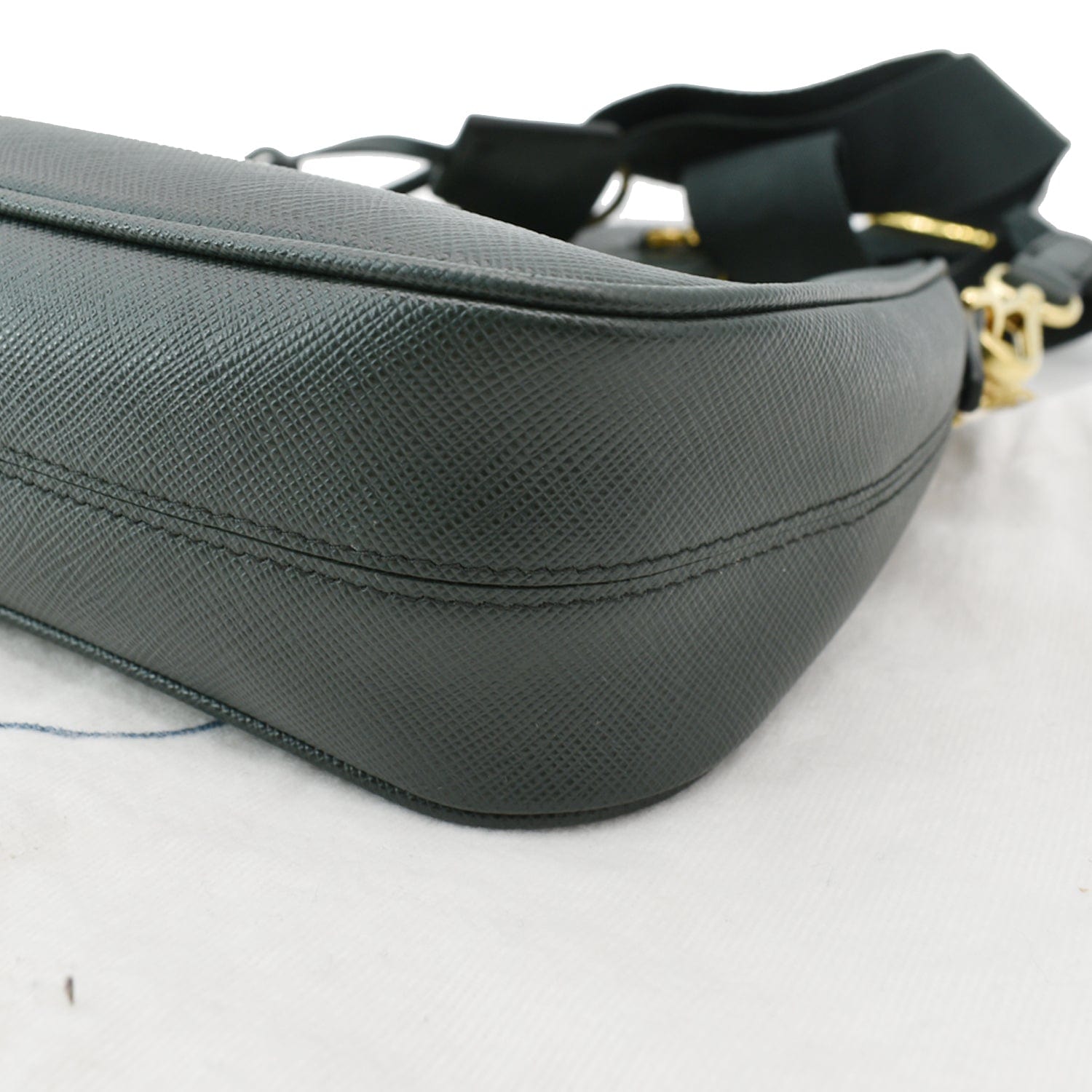 Promenade leather handbag Prada Green in Leather - 36314714