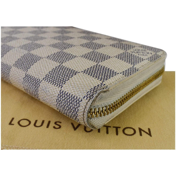 Louis Vuitton Damier Azur Zippy Long Wallet Women White - blue