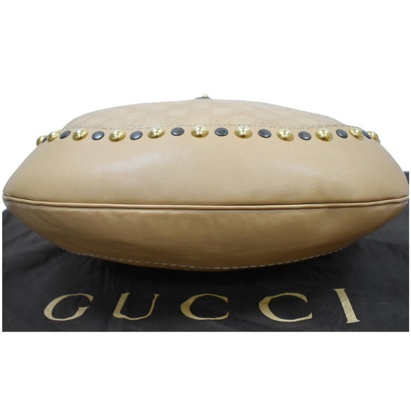 GUCCI Babouska Heart Guccissima Leather Hobo Bag Beige 211965