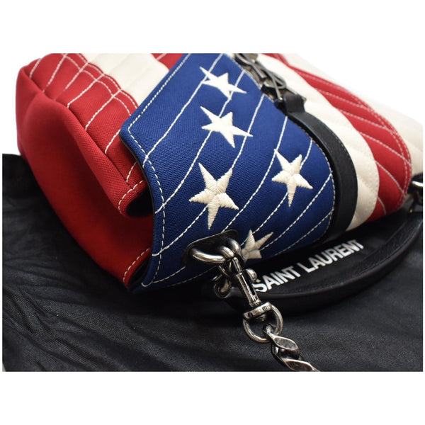 YVES SAINT LAURENT Medium American Flag College Flap Bag Multicolor
