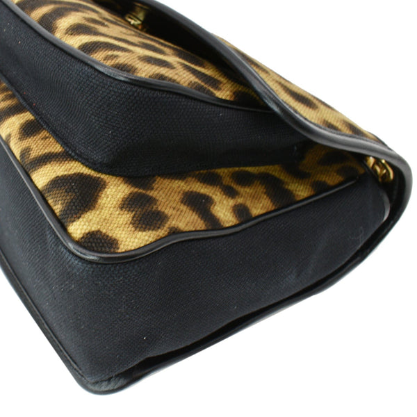 YVES SAINT LAURENT Niki Medium Leopard Print Leather Shoulder Bag Multicolor