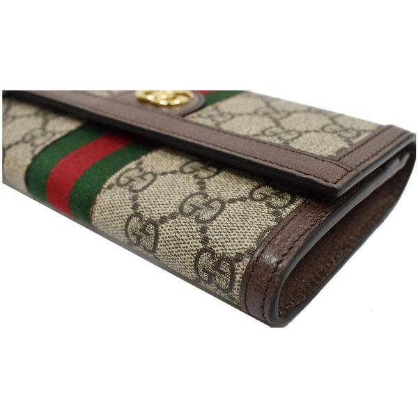 Gucci Ophidia GG Continental Supreme Canvas Wallet shape