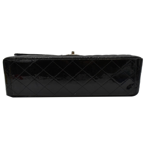 Chanel Classic Maxi Single Flap Quilted Patent Leather Bag