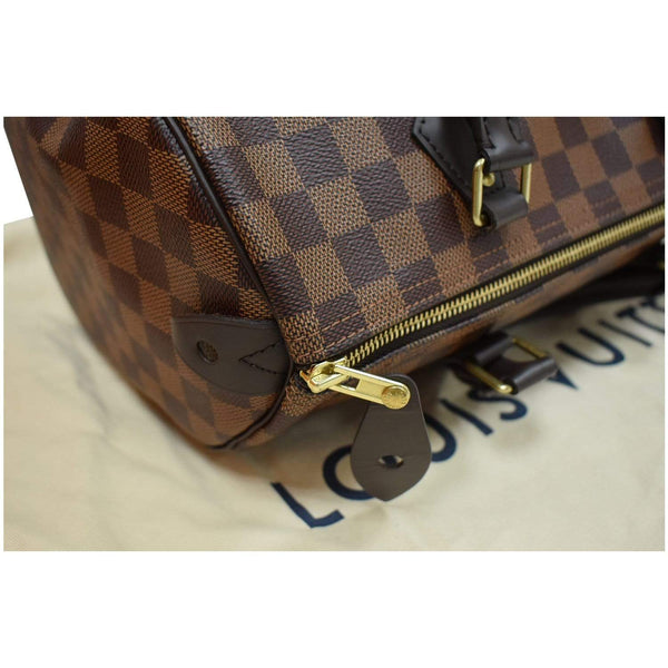 Louis Vuitton Speedy 30 Shoulder Bag - gold color zip