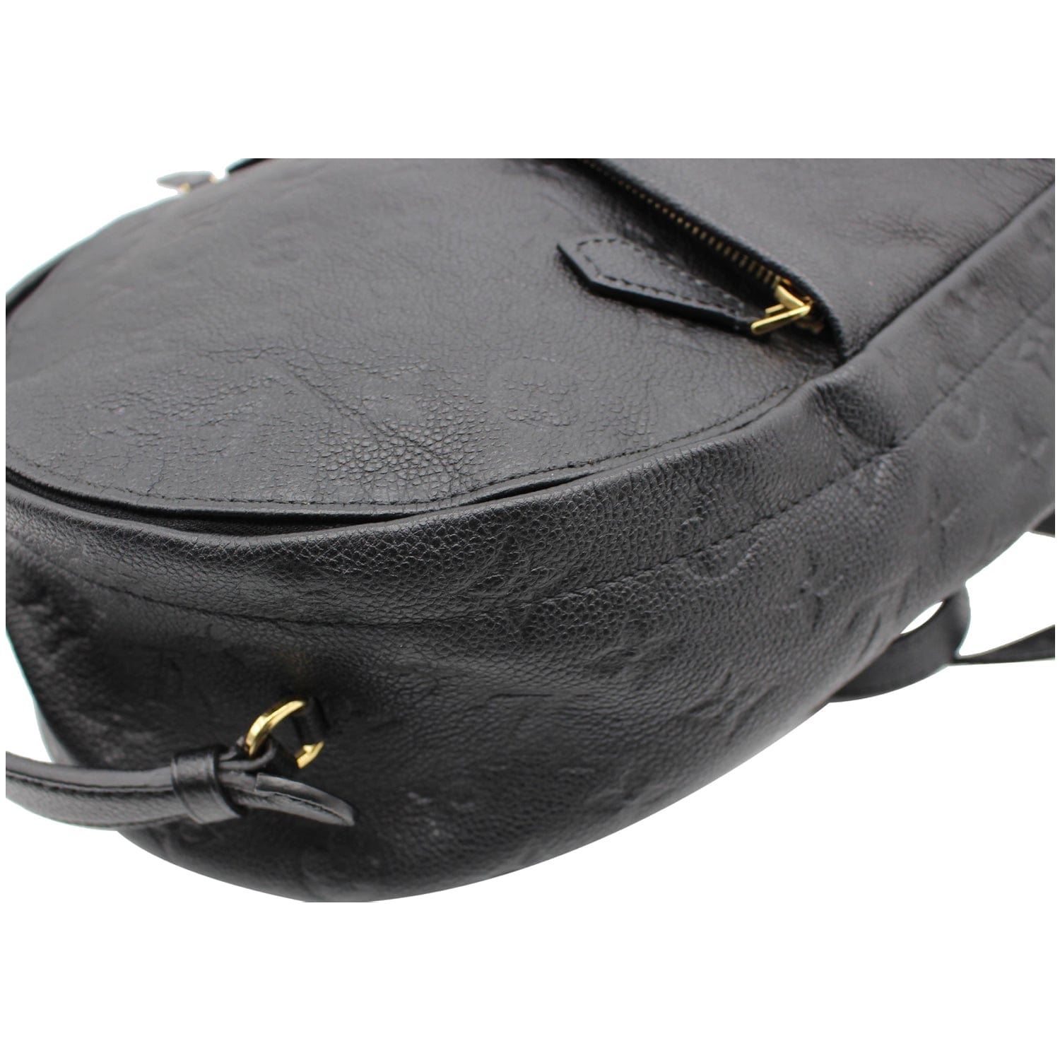 black and gold leather backpack mens LOUIS VUITTON Sorbonne Monogram Empreinte Leather Backpack Black