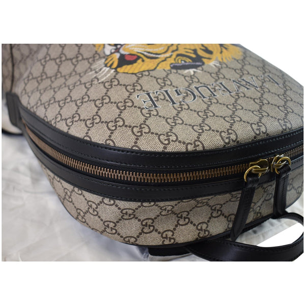 GUCCI L'Aveugle Par Amour Print GG Supreme Backpack Bag Beige 419584
