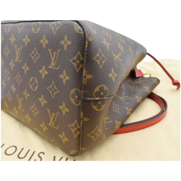 LOUIS VUITTON Neonoe Monogram Canvas Shoulder Bag Coquelicot