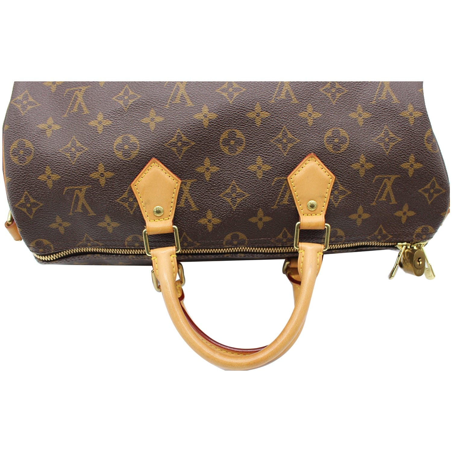 Louis Vuitton Monogram Canvas Speedy 35 Shoulder Bag Added Insert &  Chain A907