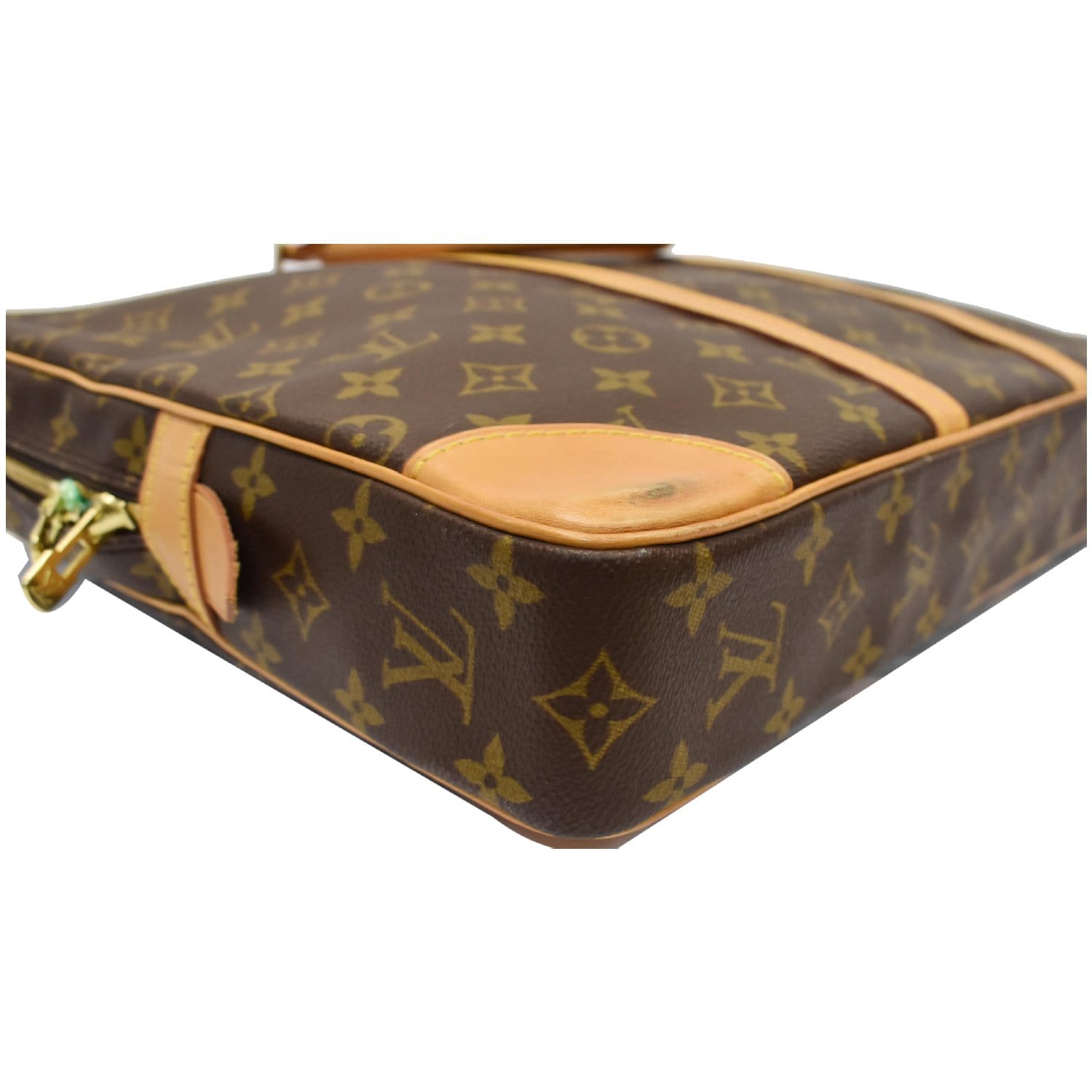 Louis Vuitton Porte Briefcase Brown Monogram Canvas Laptop Bag