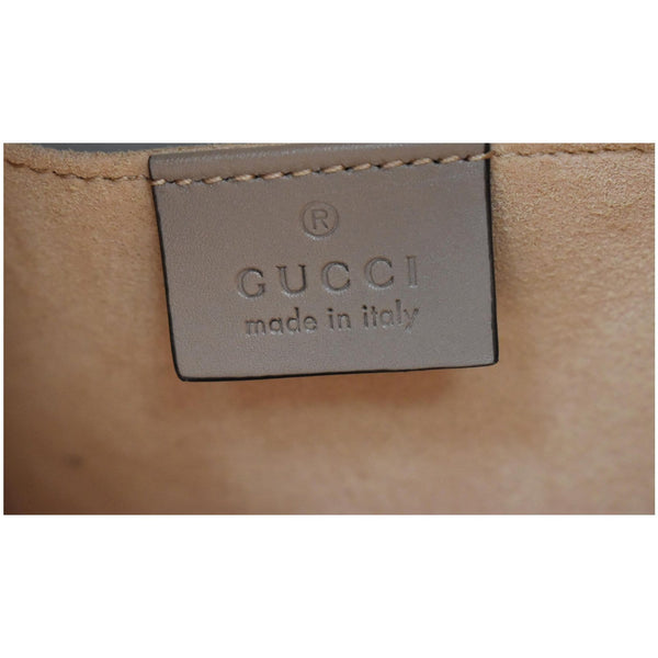 GUCCI Matelasse GG Marmont Quilted Bucket Shoulder Bag Nude 476674