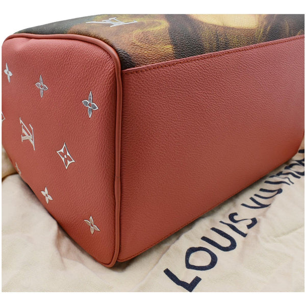 LOUIS VUITTON Jeff Koons DaVinci Speedy 30 Coated Canvas Satchel Bag Multicolor