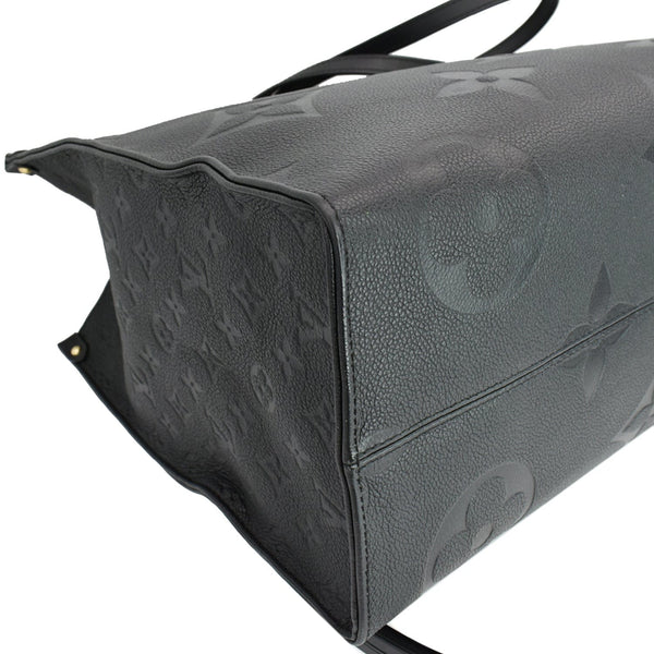 LOUIS VUITTON Onthego GM Monogram Empreinte Leather Tote Bag Black