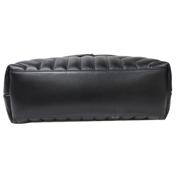 YVES SAINT LAURENT Medium Loulou Matelasse Leather Chain Shoulder Bag Black