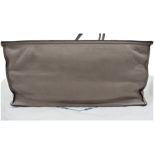 Prada Glace Calf Leather Etiquette Tote Bag Taupe 1BG122