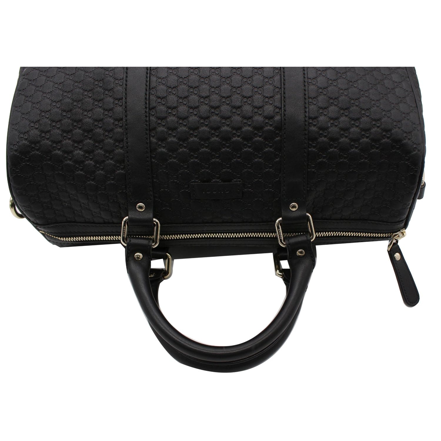 GUCCI Microguccissima Leather Boston Bag Black 449646