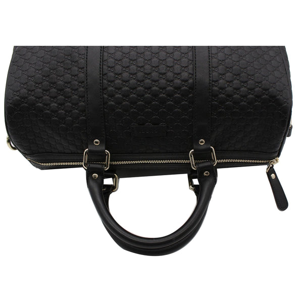 GUCCI Microguccissima Leather Boston Bag Black 449646