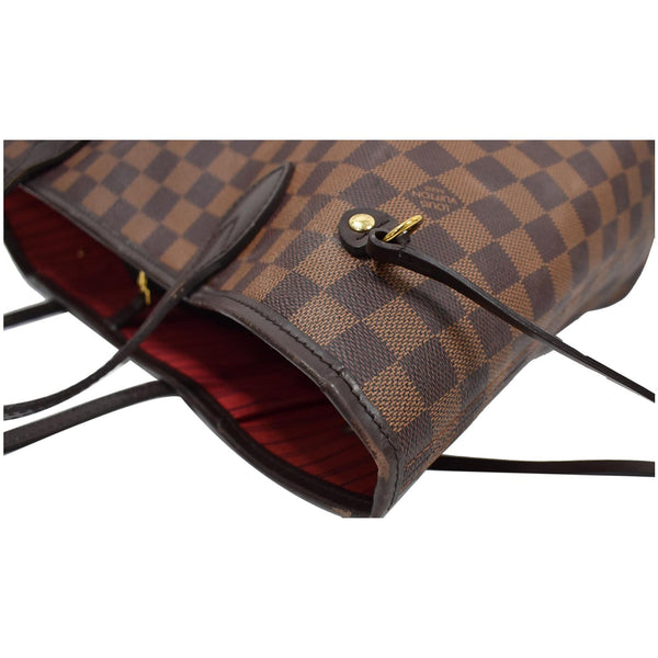 LOUIS VUITTON Neverfull MM Damier Ebene Tote Shoulder Bag Brown
