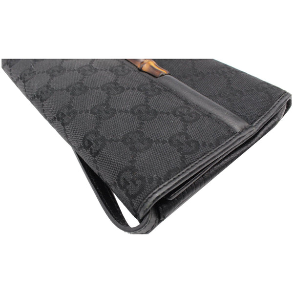 Gucci Bamboo GG Monogram Canvas Clutch Bag Black - DDH