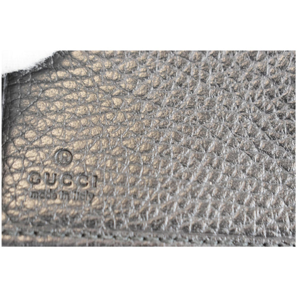 GUCCI GG Leather French Flap Wallet Black 456122