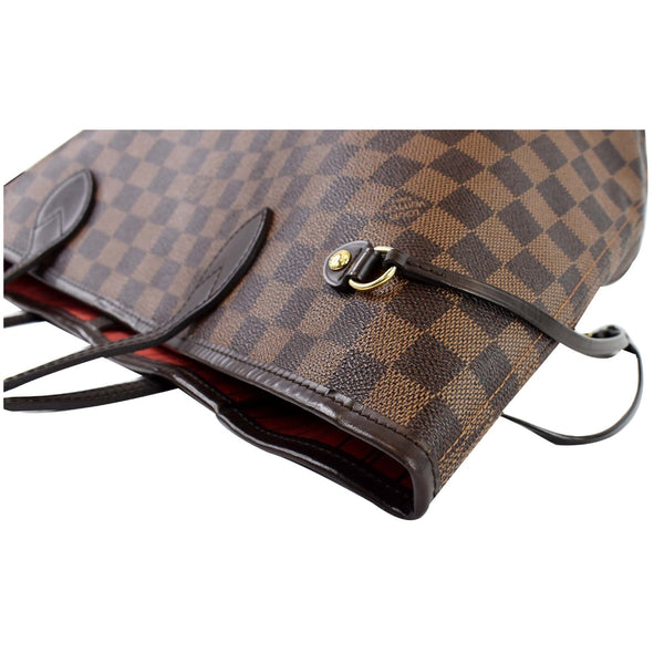 Louis Vuitton Neverfull MM Damier Ebene Shoulder Bag corner side