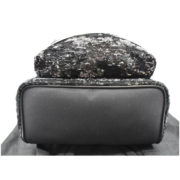 YVES SAINT LAURENT Mini City Sequin Leather Backpack Bag Black