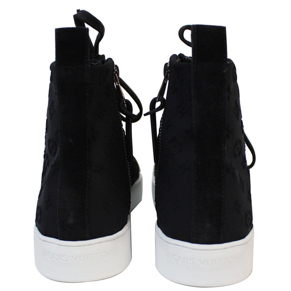 backside LV High Top Suede Crafted Sneaker Bluee
