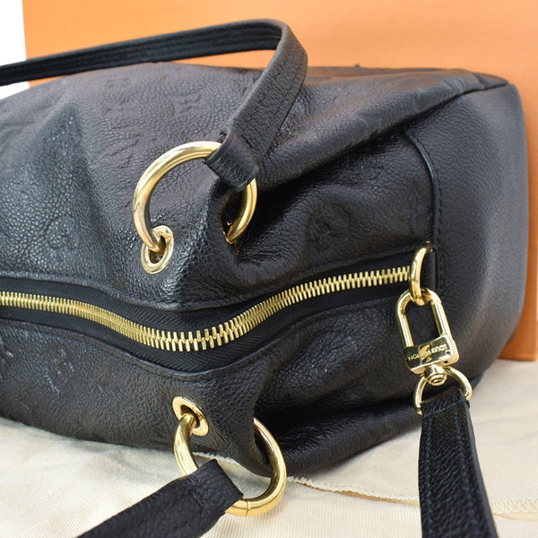 LOUIS VUITTON Ponthieu PM Empreinte Leather Shoulder Bag Black