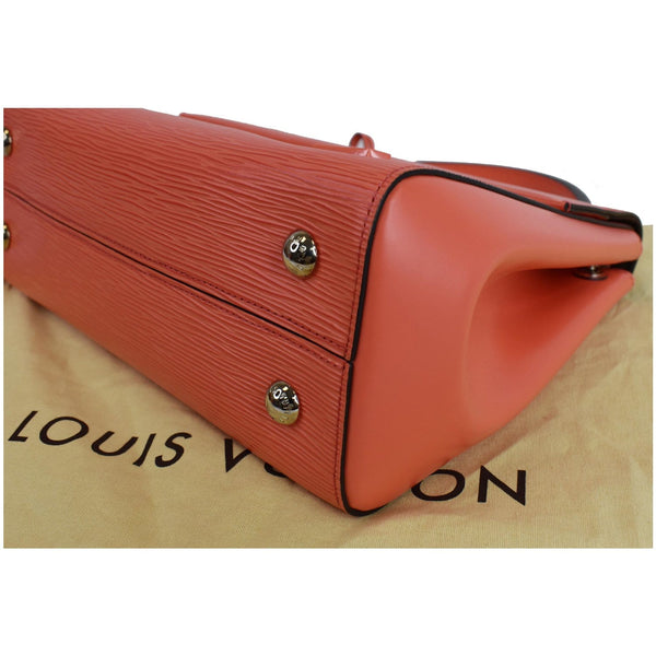 Louis Vuitton Cluny MM Epi Leather Satchel Bag Coral - focused bottom