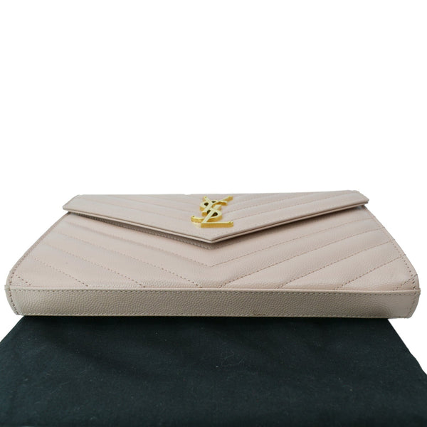YVES SAINT LAURENT Grain De Poudre Chain Wallet Pink