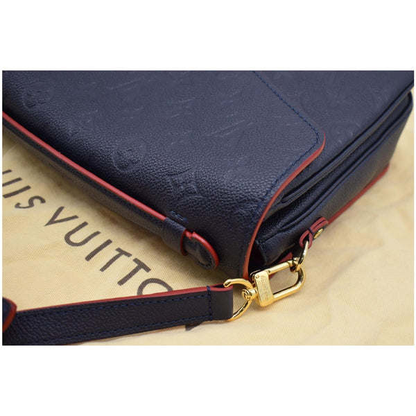 LOUIS VUITTON Metis Pochette Empreinte Leather Crossbody Bag Blue